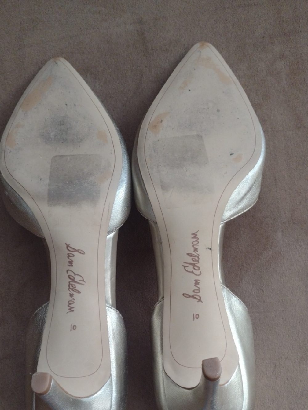 Sam Edelman Gold Pointed D'Orsay Heels - Picture 2 of 3